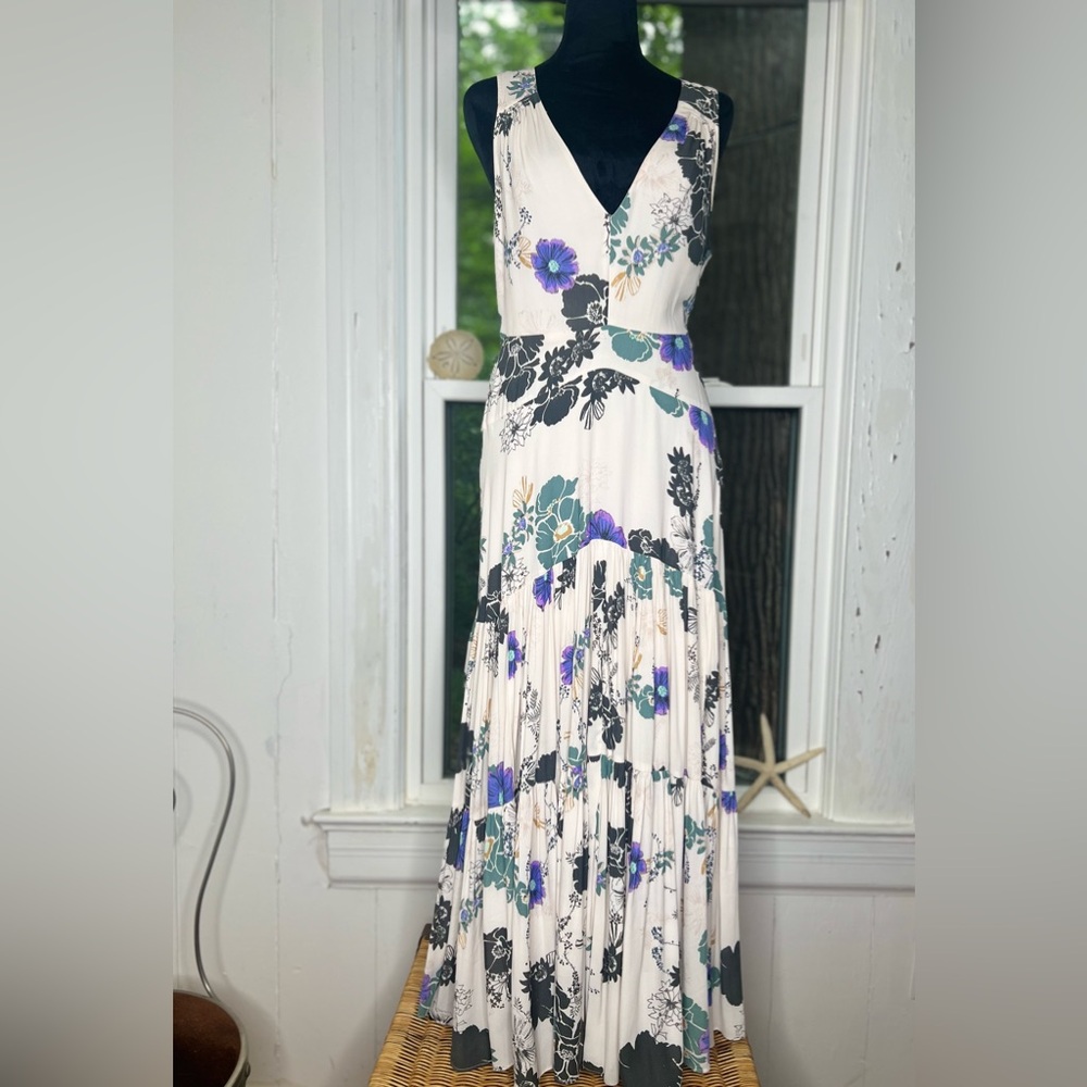 FREE PEOPLE SURE THING FLORAL MAXI DRESS 6